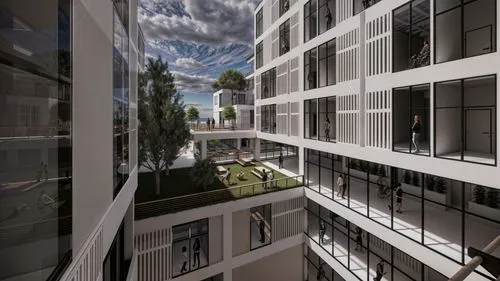 block balcony,appartment building,sky apartment,new housing development,glass facade,3d rendering,skyscapers,apartment block,daylighting,arq,residences,shared apartment,condominium,apartment blocks,an apartment,apartment buildings,apartments,courtyard,paris balcony,balconies