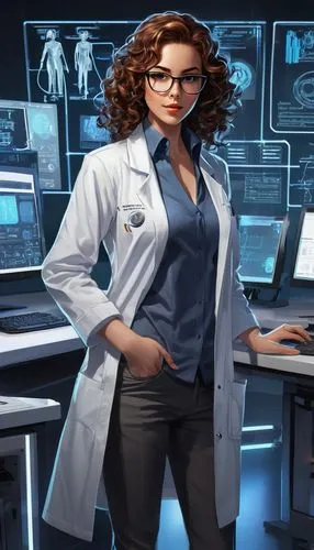 female doctor,theoretician physician,women in technology,medical illustration,female nurse,sci fiction illustration,biologist,veterinarian,sci fi surgery room,cartoon doctor,physician,pathologist,medical sister,electronic medical record,lady medic,medical technology,nurse uniform,girl at the computer,consultant,ship doctor,Unique,Design,Character Design