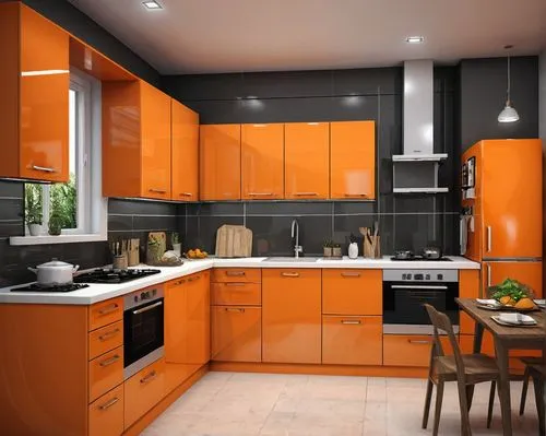 kitchen design,modern kitchen interior,modern kitchen,kitchen interior,search interior solutions,orange,kitchen cabinet,tile kitchen,under-cabinet lighting,peppered orange,orange color,3d rendering,interior modern design,kitchenette,fresh orange,dark cabinets,bright orange,big kitchen,murcott orange,acridine orange,Conceptual Art,Fantasy,Fantasy 03