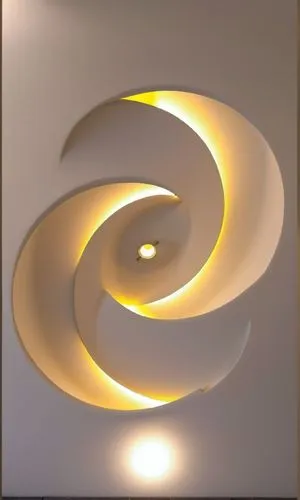 gypsum decoration in the ceiling of a room with hidden LED lighting,the light is shining through the ceiling and on the wall,wall light,wall lamp,ceiling light,ceiling lamp,foscarini,plasma lamp,Photo