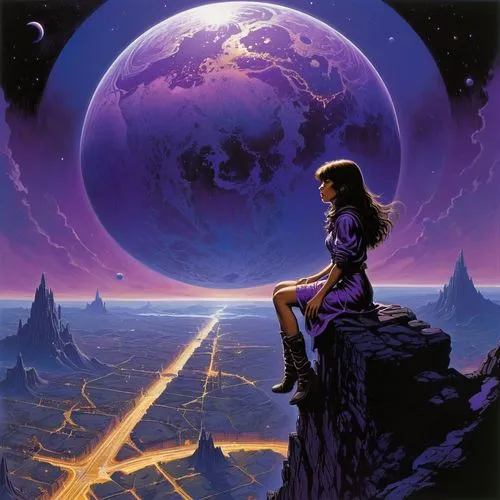 la violetta,purple moon,stratovarius,fantasy picture,moonsorrow,hildebrandt,Conceptual Art,Daily,Daily 09