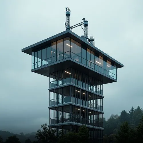 observation tower,lookout tower,residential tower,fire tower,bird tower,the energy tower,watch tower,the observation deck,cellular tower,steel tower,electric tower,pilchuck,communications tower,cantilevered,observation deck,animal tower,snohetta,pc tower,towerstream,impact tower