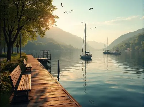 boat dock,dock,undock,boat landscape,beautiful lake,docks,wooden pier,calm waters,lakeside,calm water,wooden bridge,waterfront,moored,boathouse,lake lucerne,lake annecy,tranquility,landscape background,mountainlake,the lake,Photography,General,Realistic