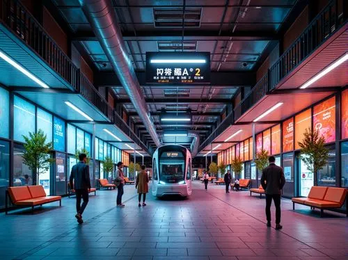 shopping street,shopping center,train station passage,industrial hall,mvrdv,galleria,termini,arcades,shopping mall,yodobashi,colored lights,urban,factory hall,pasila,carreau,cybercity,kamppi,cyberport,atriums,mercado