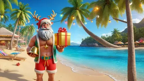 santa claus at beach,travelocity,christmas on beach,christmas island,christmas background,christmasbackground,christmas wallpaper,releasespublications,st claus,north pole,roelf,santaland,claus,elfed,christmas trailer,santa clauses,king coconut,bula,santa claus with reindeer,feliz navidad