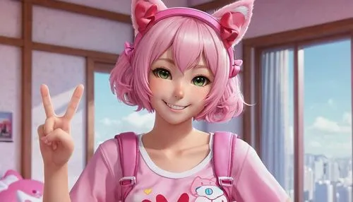 cute cartoon character,anime 3d,kawaii pig,kawaii,kawaii girl,pink cat,peace sign,anime japanese clothing,japanese kawaii,cat kawaii,cute cartoon image,anime cartoon,melonpan,kawaii panda,anime girl,v sign,edit icon,waving hello,3d rendered,luka,Photography,General,Realistic