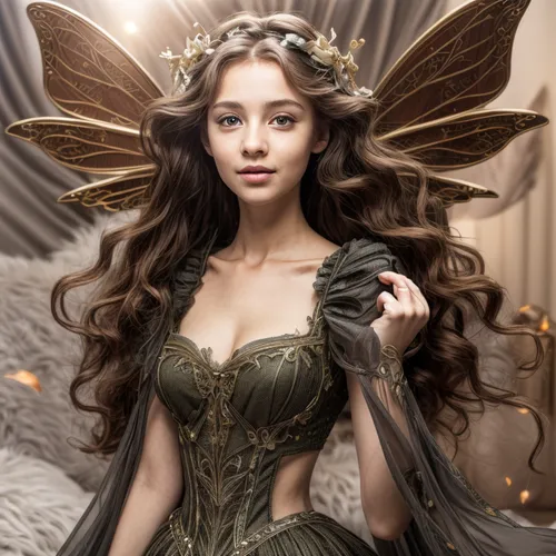 fairy queen,rosa 'the fairy,vanessa (butterfly),rosa ' the fairy,faerie,faery,fairy,the enchantress,flower fairy,fantasy woman,little girl fairy,celtic woman,laurel wreath,tiger lily,fairy tale character,aphrodite,fae,child fairy,fantasy girl,queen of the night