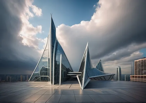 futuristic architecture,futuristic art museum,sky space concept,futuristic landscape,skyscapers,the skyscraper,modern architecture,calatrava,santiago calatrava,glass facade,skyscraper,stalin skyscrape