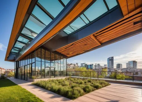 roof garden,gensler,daylighting,bridgepoint,roof terrace,corten steel,orenco,highline,hearst,structural glass,glass facade,auraria,penthouses,bizinsider,bohlin,newhouse,cantilevers,roof landscape,macewan,cantilevered,Illustration,Retro,Retro 11