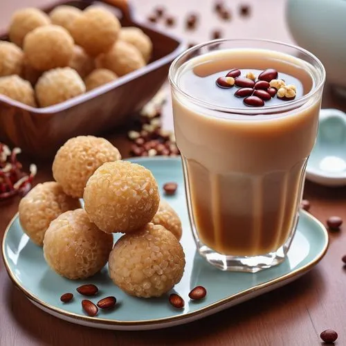 gulab jamun,coconut balls,indian filter coffee,marocchino,rasgula,marzipan balls,diwali sweets,panipuri,indian sweets,south asian sweets,tangyuan,arabic coffee,muscovado,coffee fruits,oatmeal balls,masala chai,pandebono,liqueur coffee,bombolone,dutch coffee,Photography,General,Realistic