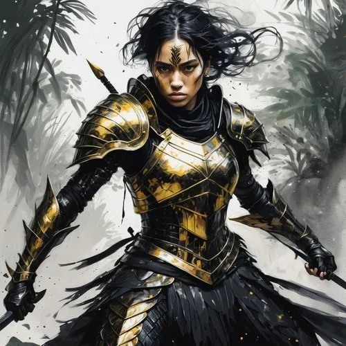 female warrior,kalinda,seregil,kahlan,sithara,kamaliyah,Illustration,Paper based,Paper Based 20