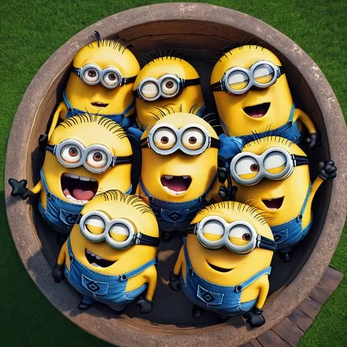 minions,minion,minion tim,despicable me,dancing dave minion,minion hulk,smileys,banana family,smilies,happy faces,cute cartoon image,hay barrel,wall,minifigures,defense,yellow,minions guitar,lemon background,peliculas,cute cartoon character,Photography,General,Realistic