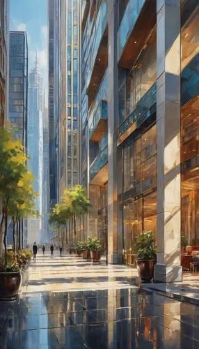 transbay,difc,tishman,emaar,songdo,arcology,glass facades,hudson yards,financial district,city scape,citycenter,glass facade,citicorp,citydev,dubay,megaproject,taikoo,bjarke,liveability,guangzhou,Conceptual Art,Oil color,Oil Color 10