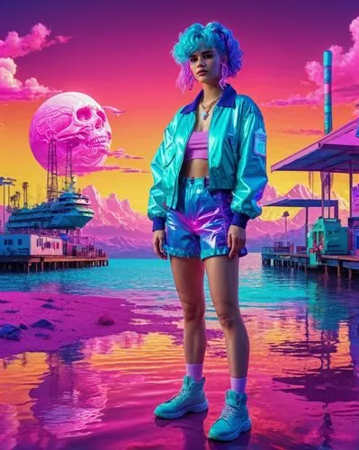 80s,80's design,elektroboot,1980's,acid lake,marina,cyberpunk,nora,ultraviolet,miami,1980s,lagoon,vapor,eighties,retro eighties,retro woman,neon colors,magenta,neon ghosts,neon