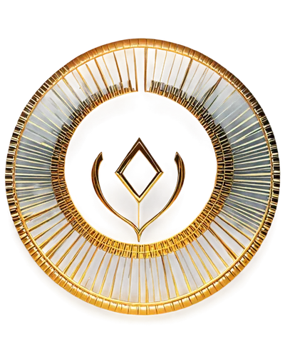 Awakening logo, golden glow, circular shape, intricate details, mystical symbol, 3D metallic texture, reflective surface, morning sunlight, soft focus, central composition, symmetrical design, futuris