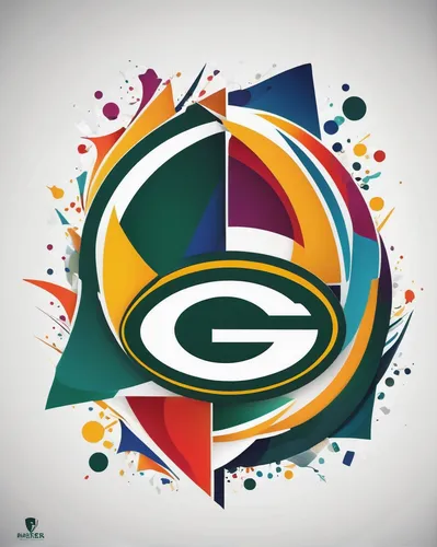 Create a Packers logo that captures the spirit of competition with dynamic elements and intense colors.,national football league,logo header,nfl,celebration pass,nfc,rams,svg,jets,the logo,sprint foot