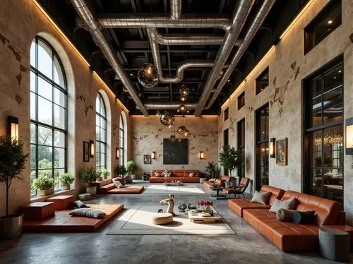 gansevoort,loft,lofts,lobby,dogpatch,hotel lobby,packinghouse,andaz,interior design,contemporary decor,officine,interior decor,wild west hotel,modern decor,corten steel,penthouses,interiors,lounges,blythswood,minotti