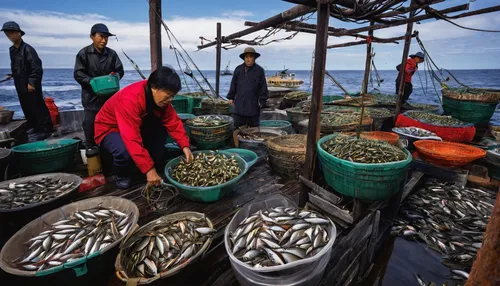 commercial fishing,forage fish,fish market,capelin,salted fish,fish supply,sea foods,fresh fish,aquaculture,fish farm,sea food,pacific saury,soused herring,fishing village,fish products,fish herring,sardines,fishermen,stockfish,fishing trawler,Conceptual Art,Daily,Daily 33