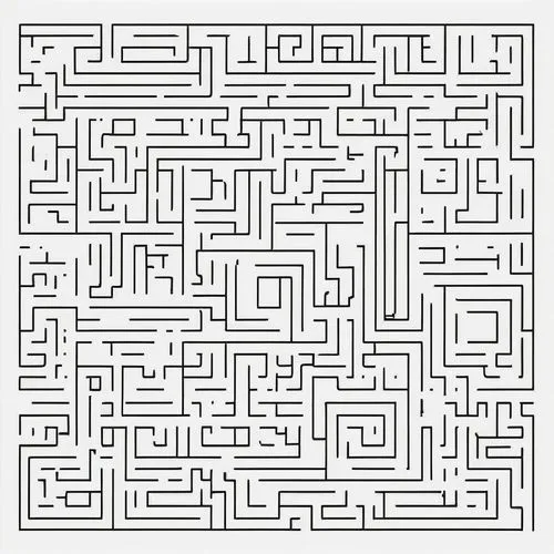 mazes,maze,labyrinths,square pattern,labyrinthine,pathfinding,Illustration,Black and White,Black and White 04