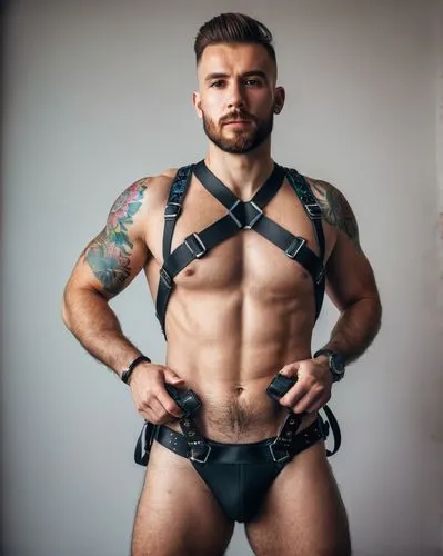 harness,climbing harness,harnessed,harnesses,tool belt,rope daddy,suspenders,jockstrap,wrestling singlet,tool belts,leashed,belt with stockings,steel ropes,male model,halter,wrestler,steel rope,swim brief,iron rope,strap,Photography,Documentary Photography,Documentary Photography 16