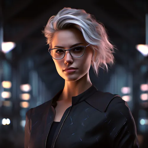 portrait background,custom portrait,cg artwork,librarian,girl portrait,artist portrait,dusk background,female doctor,sci fiction illustration,cyber glasses,pixie-bob,city ​​portrait,world digital pain