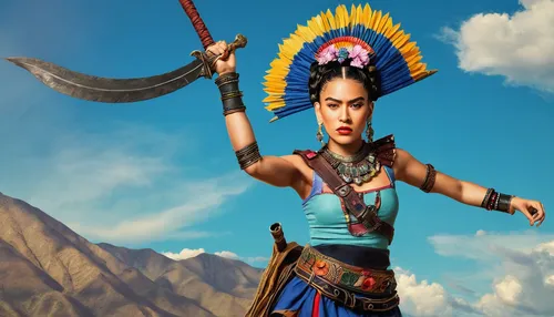 warrior woman,female warrior,inner mongolian beauty,monsoon banner,warrior east,wind warrior,mulan,indian headdress,pocahontas,aztec,indonesian women,shamanism,tribal chief,athena,yi sun sin,shamanic,the american indian,inka,shaman,kyrgyz,Art,Artistic Painting,Artistic Painting 31