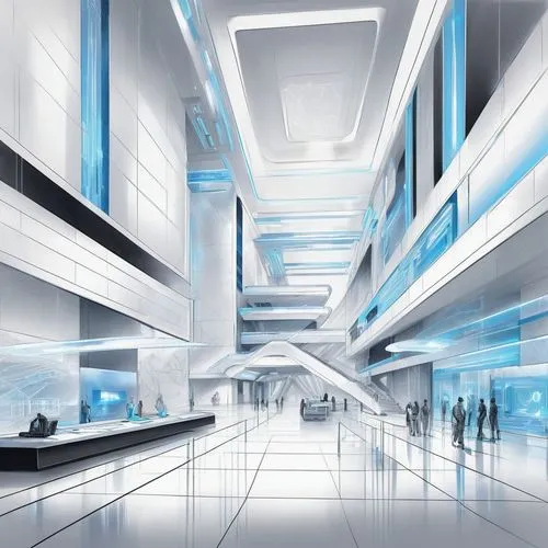 futuristic art museum,arcology,cybercity,sky space concept,futuristic architecture,renderings,unbuilt,futuristic landscape,skyways,cyberport,terminals,3d rendering,spaceport,superhighways,spaceship interior,concourses,skybridge,tron,cybertown,render,Illustration,Black and White,Black and White 30