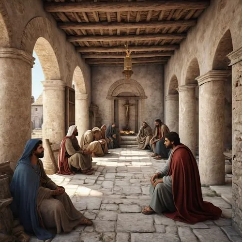 church painting,sanhedrin,nativity of jesus,kotel,capernaum,contemporary witnesses,house of prayer,nativity of christ,woman praying,pharisees,caravanserai,holy supper,caravanserais,visitation,the manger,praying woman,presbytery,emmaus,cloistered,khutba,Photography,General,Realistic