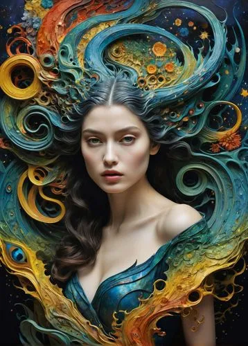 mystical portrait of a girl,amphitrite,fantasy art,promethea,margairaz,melusine,margaery,sirene,naiad,fantasy portrait,fathom,sirena,the enchantress,mervat,ariadne,viveros,art painting,fluidity,seelie,world digital painting,Photography,Artistic Photography,Artistic Photography 11