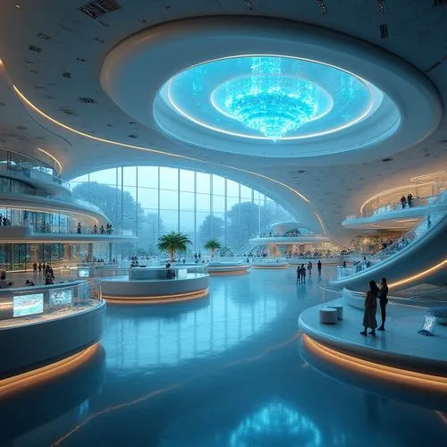 futuristic art museum,futuristic architecture,spaceship interior,sky space concept,futuristic landscape,ufo interior,therme,largest hotel in dubai,luxury hotel,spaceport,hotel lobby,cruise ship,intercontinental,lobby,oceanarium,jumeirah beach hotel,3d rendering,aquariums,tashkent,leisure facility,Photography,General,Realistic