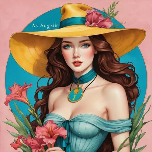 gardenias,viveros,rose flower illustration,esmeralda,baoshun,flower hat,Conceptual Art,Fantasy,Fantasy 23