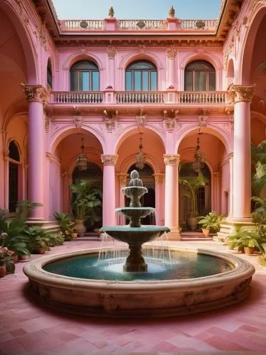 ringling,philbrook,hacienda,water palace,pink city,mcnay,mizner,floor fountain,inside courtyard,maximilian fountain,courtyard,garden of the fountain,haveli,palladianism,pinacoteca,decorative fountains,filoli,naples botanical garden,bellingrath gardens,villa cortine palace,Unique,3D,Toy