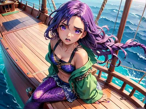 at sea,miriya,tohira,violetta,medusa,la violetta,Anime,Anime,General