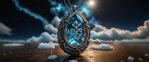 a piece of art is suspended from a necklace,stargates,wind rose,astrolabe,arkenstone,icewind,pandorica