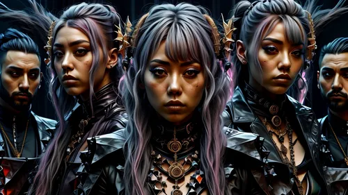 fractalius,amano,anime 3d,harajuku,multicolor faces,3d fantasy,digiart,avatars,avatar,asian vision,valerian,computer art,computer graphics,portrait background,descending order,faces,color is changable in ps,utonagan,the fan's background,sirens