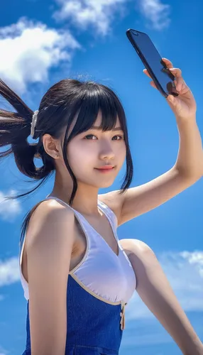 japanese idol,selfie stick,woman holding a smartphone,beach background,htc,holding ipad,maimi fl,gravure idol,holding a gun,photo lens,taking photo,girl with gun,azusa nakano k-on,photo camera,japanese sakura background,sonoda love live,taking picture,sakura background,viewphone,sky,Photography,General,Realistic