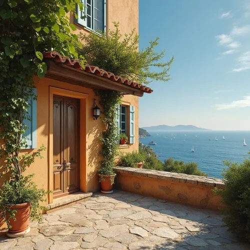 provence,greek island door,provencal,home landscape,grasse,italie,provencal life,italy liguria,south france,exterior decoration,portofino,liguria,window with sea view,tropez,french windows,corfu,dubrovnic,mediterranean,holiday villa,beautiful home,Photography,General,Realistic