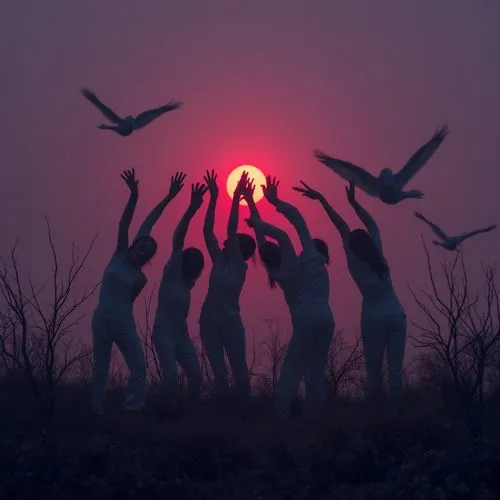 skyclad,kupala,the night of kupala,women silhouettes,halloween silhouettes,celebration of witches,covens,ritualists,vivants,angels of the apocalypse,abductees,occultists,harbingers,summoning,witches,witchdoctors,coven,photo manipulation,invoking,psicosis