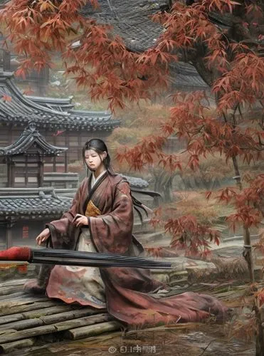 中国古代男子，竹林,oriental painting,yi sun sin,korean culture,chinese art,erhu,xing yi quan,korean history,hanok,japanese art,shuanghuan noble,shamisen,traditional korean musical instruments,haidong gumdo,kor