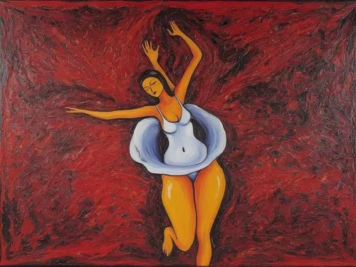 Passion Sexy Painting ,Naked Woman  Abstract Body Art Oil Painting,an acrylic painting of a woman dancing,stettheimer,flamenca,danseuse,contradanza,firedancer,peretz,flamenco,uvi,dancer,dancing flames