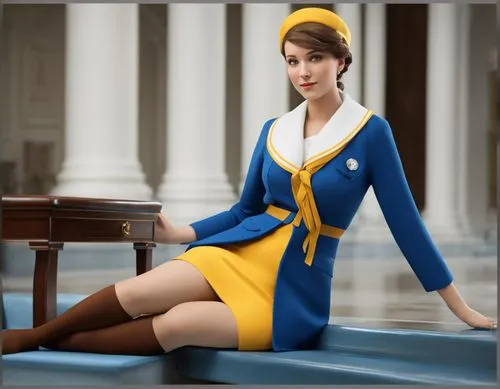 Latin American stewardess,stewardess,attendant,stewardesses,mouret,dress doll,female doll,female model,secretarial,mannikin,retro pin up girl,doll dress,pin-up model,dressup,isabeau,sprint woman,art d