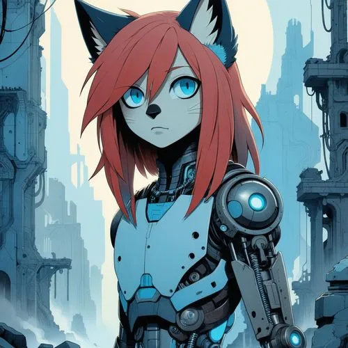 redfox,cyberdog,transistor,kat,mae,the red fox,kon,yukai,gali,dyna,kitsune,foxman,domino,outfox,foxl,desert fox,furgal,foxxy,animatrix,gaige,Illustration,Japanese style,Japanese Style 08