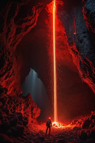 lava cave,lava tube,lava,chasm,lava balls,cave tour,cave,lava dome,lava flow,volcano,pit cave,magma,volcanic,lava river,descent,valley of death,portal,caving,door to hell,fissure vent,Photography,General,Fantasy