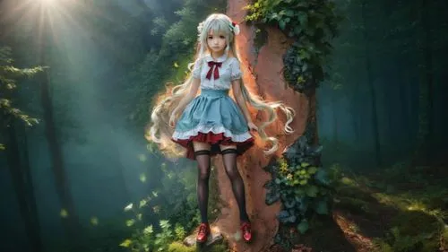 chobits,forest background,kokoro,fantasy picture,inuyasha,shinku