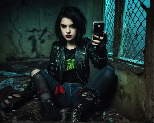 gothic woman,gothic portrait,goth woman,deathrock,dark gothic mood,daffney,gothic style,balz,biersack,leathered,gothic,goth,photo session in torn clothes,fingerless,cell phone,goth like,tairrie,skold,abaddon,dark angel,Conceptual Art,Fantasy,Fantasy 30