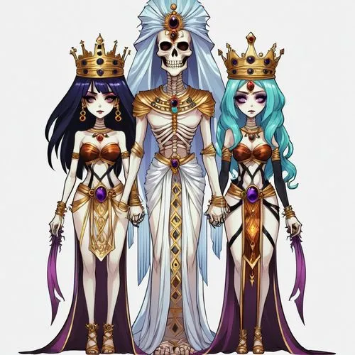 holy 3 kings,the three magi,holy three kings,empresses,queenship,priestesses,Illustration,Abstract Fantasy,Abstract Fantasy 11