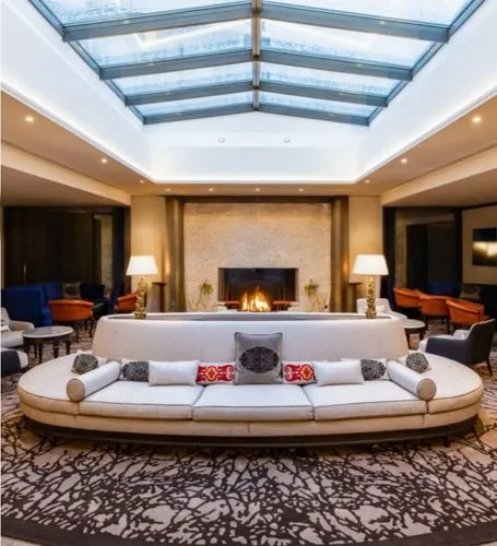 luxury home interior,family room,contemporary decor,modern living room,penthouses,interior modern design,glass roof,skylights,cochere,loft,sunroom,livingroom,great room,lobby,living room,modern decor,stucco ceiling,home interior,minotti,fire place