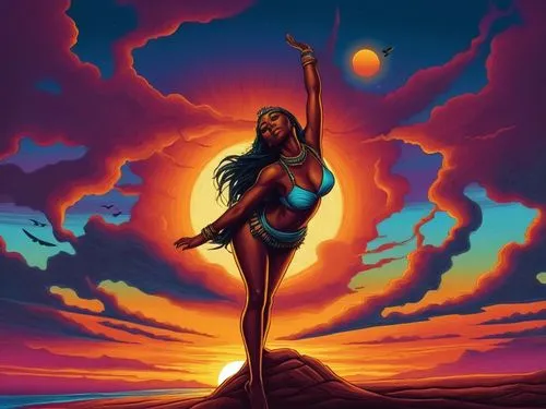 amphitrite,mermaid silhouette,mermaid background,fire dancer,neon body painting,dubbeldam,vishwamitra,moana,sirena,sundancer,tretchikoff,atlantean,fantasy woman,barsoom,fantasia,ladyland,djinn,danxia,promethea,sirene,Illustration,Realistic Fantasy,Realistic Fantasy 25