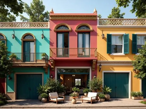 french quarters,colorful facade,tlaquepaque,rowhouses,rowhouse,new orleans,townhomes,row houses,neworleans,riad,townhouses,townhouse,mizner,burano island,curacao,casa,patios,houses clipart,burano,brownstones