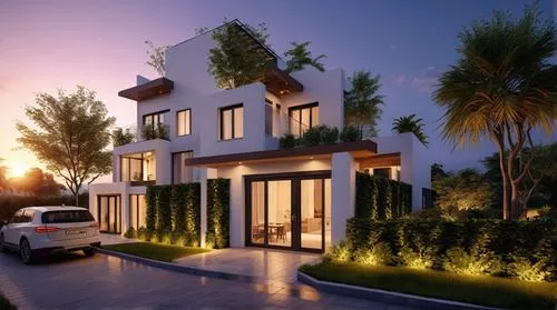 3d rendering,holiday villa,residential house,exterior decoration,beautiful home,baladiyat,Photography,General,Realistic